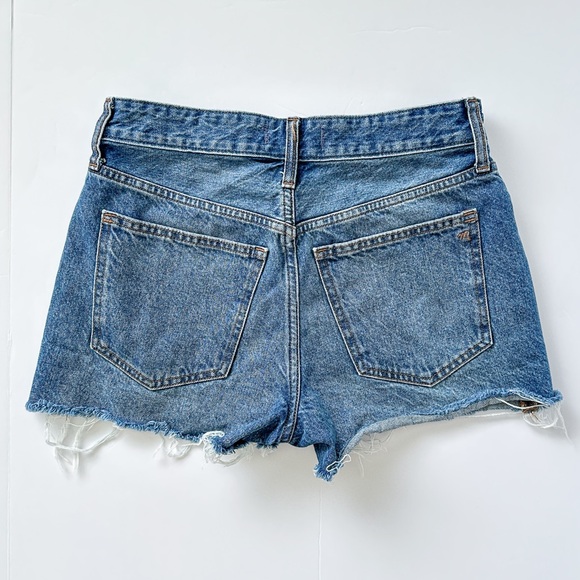 Madewell Relaxed Fit Denim Shorts Size 25 Cut Off Frayed Hem - Picture 4 of 6